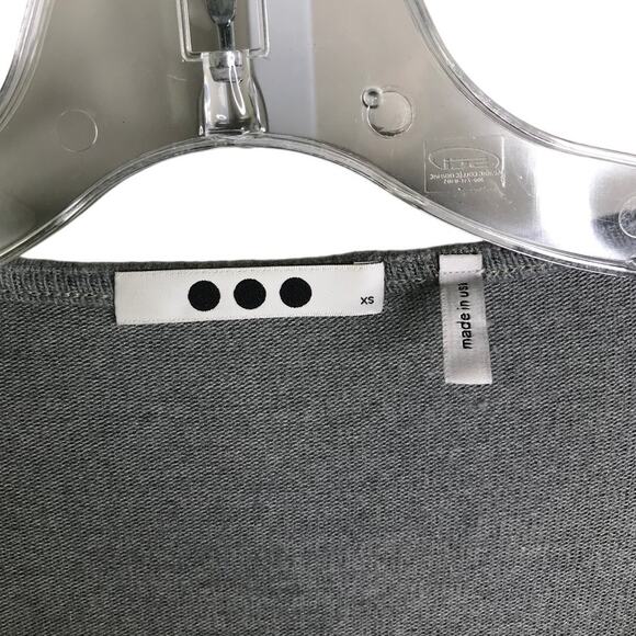 Three Dots Sweater Womens Size XS Gray Wrap Front‎ Tie Long Sleeve Scoopneck - Picture 7 of 8